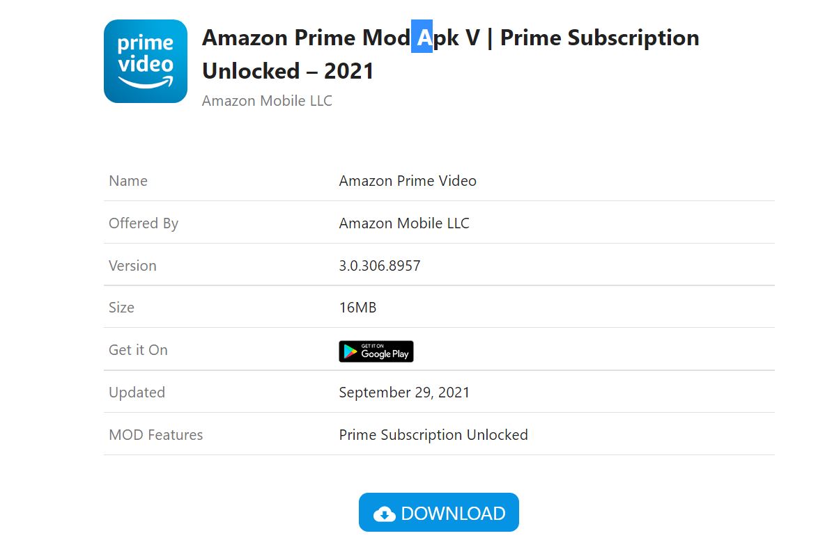 How To Download Amazon Prime Mod Apk