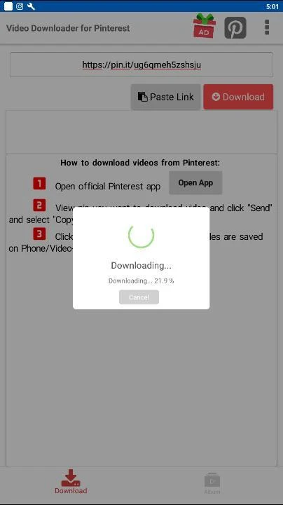 Pinterest Video Downloader Mod APK v22 (Without Watermark)